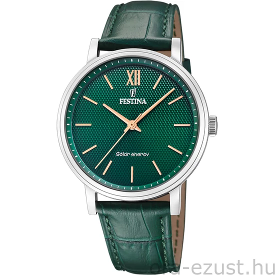 FESTINA - F20660/5 férfi óra zöld számlappal zöld bőrszíjjal