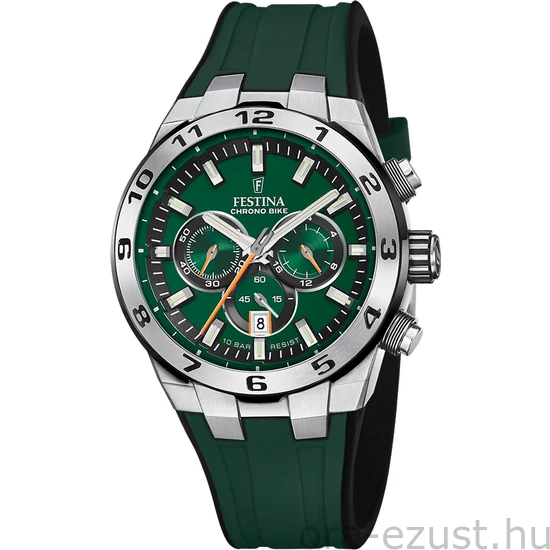 FESTINA - F20671/2 férfi óra zöld számlappal bőr / zöld szilikon (gumi) szíjjal