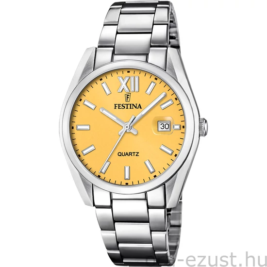FESTINA - F20683/8 férfi óra sárga számlappal acél csattal