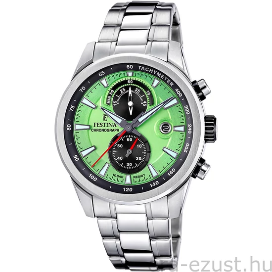 FESTINA - F20694/3 férfi óra zöld számlappal acél  csattal