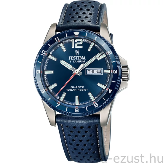 FESTINA - F20699/2 férfi óra kék számlappal kék bőrszíjjal