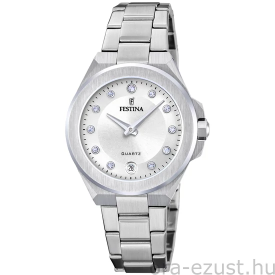 FESTINA - F20700/1 női óra gyöngyház számlappal, cirkónia kövekkel acél csattal