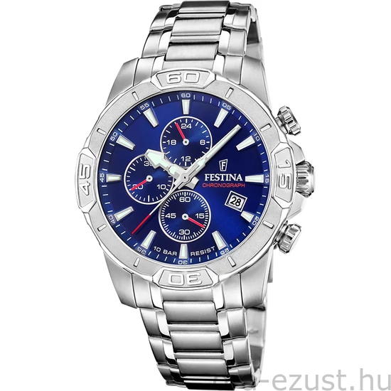 FESTINA - F20704/2 férfi óra kék számlappal acél csattal