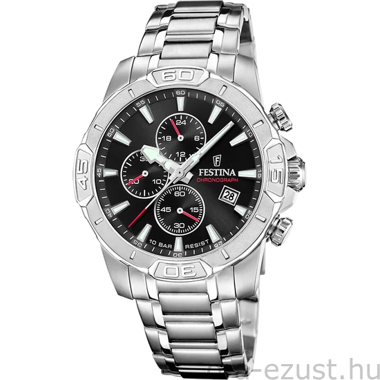 FESTINA - F20704/3 férfi óra fekete számlappal acél csattal