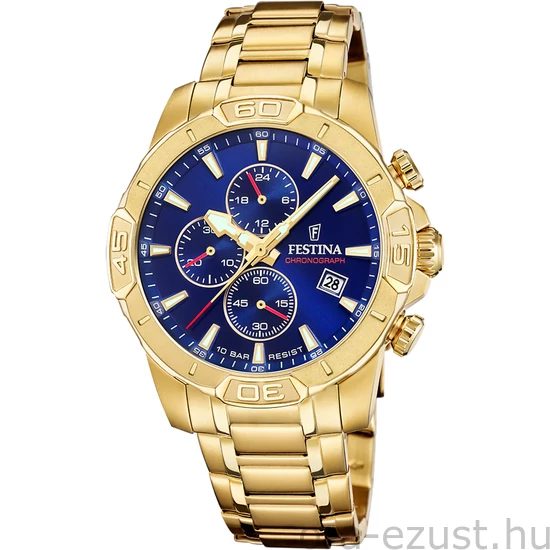 FESTINA - F20705/3 férfi óra kék számlappal acél csattal (PVD)