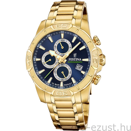 FESTINA - F20705/5 férfi óra kék számlappal acél csattal (PVD)