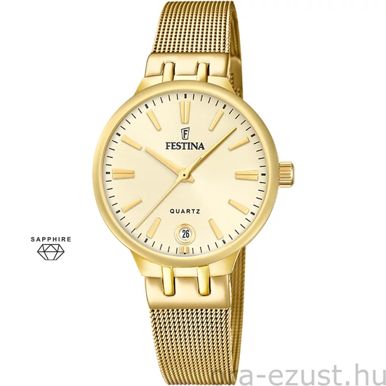 FESTINA - F20713/2 női óra arany számlappal acél csattal (PVD)