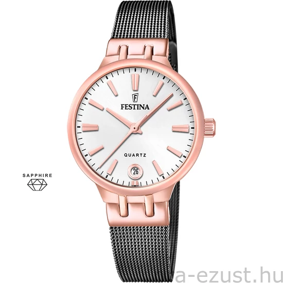 FESTINA - F20717/1 női óra fehér számlappal acél csattal (PVD)
