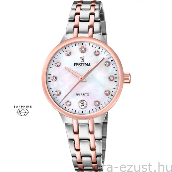 FESTINA - F20721/1 női óra gyöngyház számlappal acél csattal (PVD)