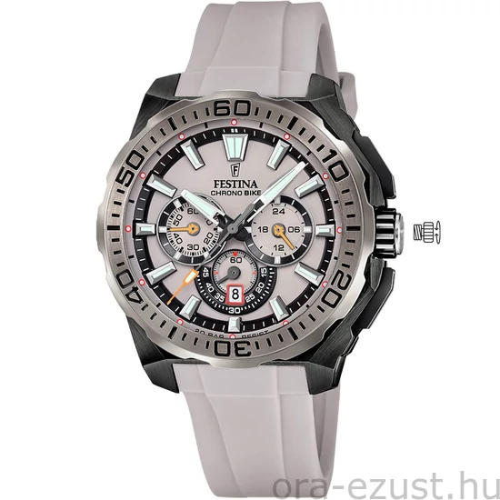 FESTINA - F20726/1 férfi óra szürke / fekete számlappal szürke szilikon (gumi) szíjjal