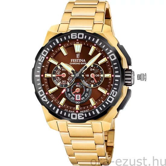 FESTINA - F20727/3 férfi óra csokoládé számlappal acél csattal (PVD)