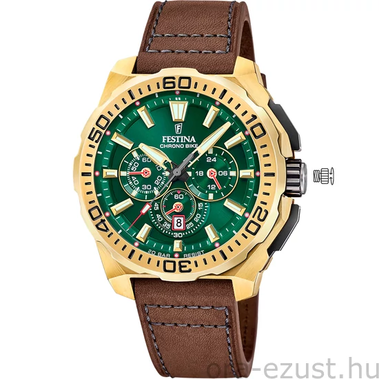 FESTINA - F20728/2 férfi óra kék számlappal barna bőrszíjjal