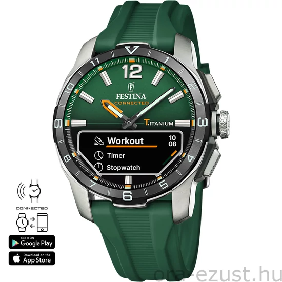 FESTINA - F23000/2 férfi óra zöld számlappal zöld szilikon (gumi) szíjjal)