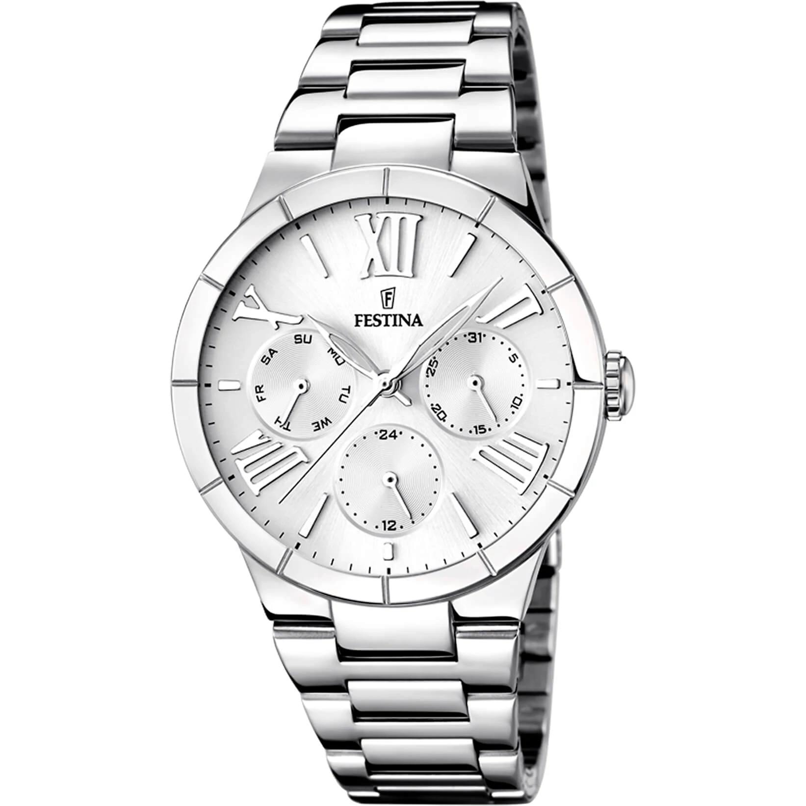 FESTINA - F16716/1 női óra fehér számlappal acél csattal