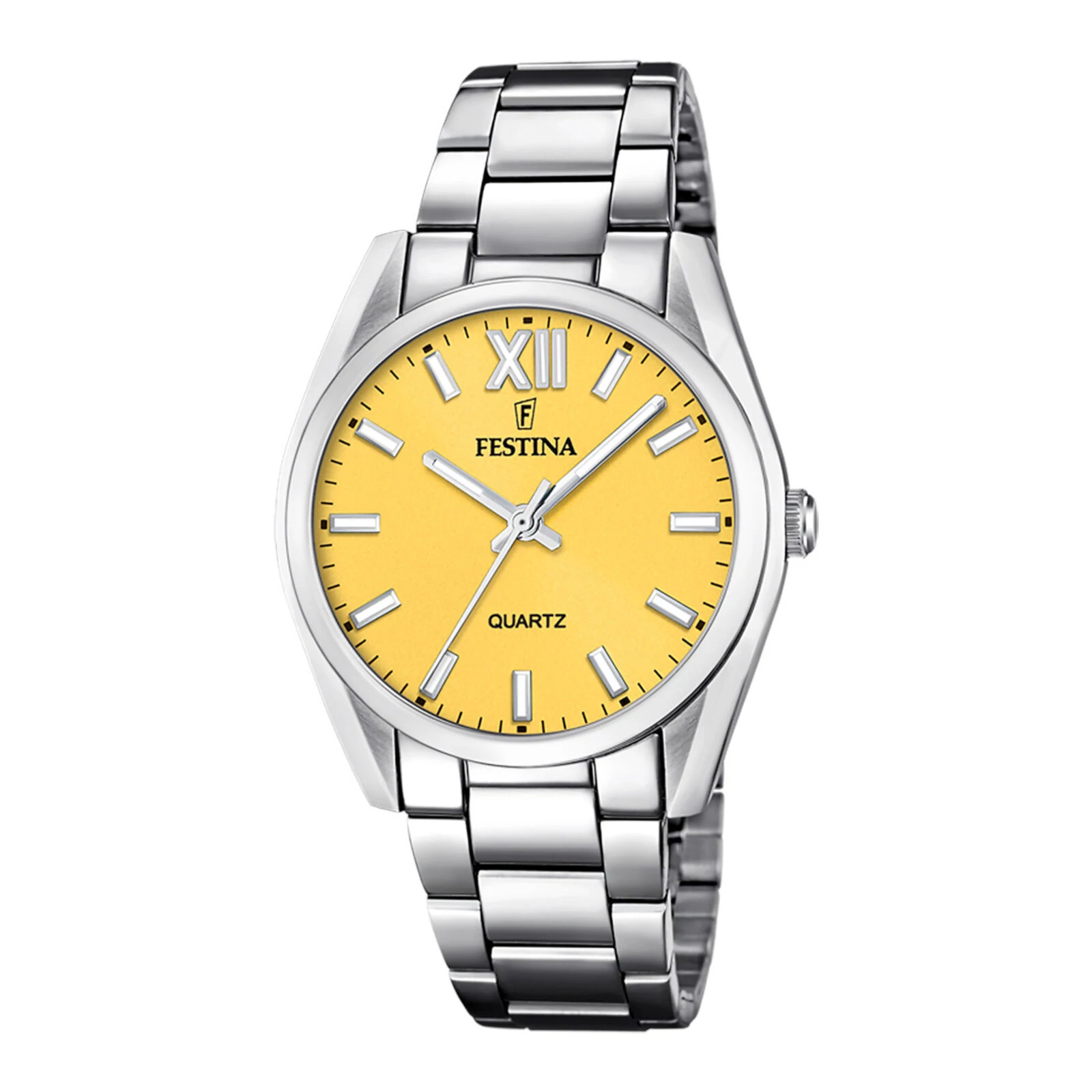 FESTINA - F20622/G női óra sárga számlappal acél csattal