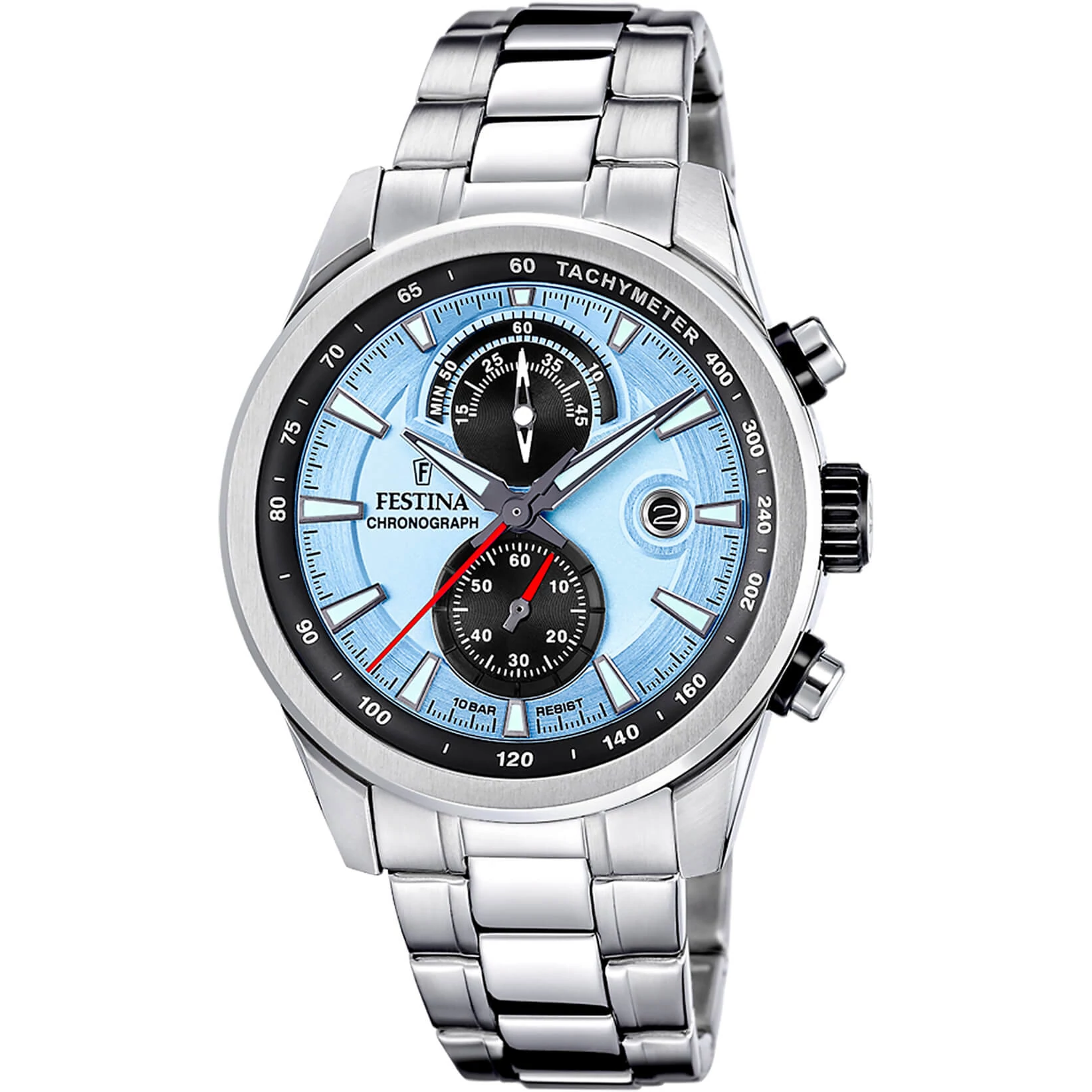 FESTINA - F20694/2 férfi óra kék számlappal acél  csattal