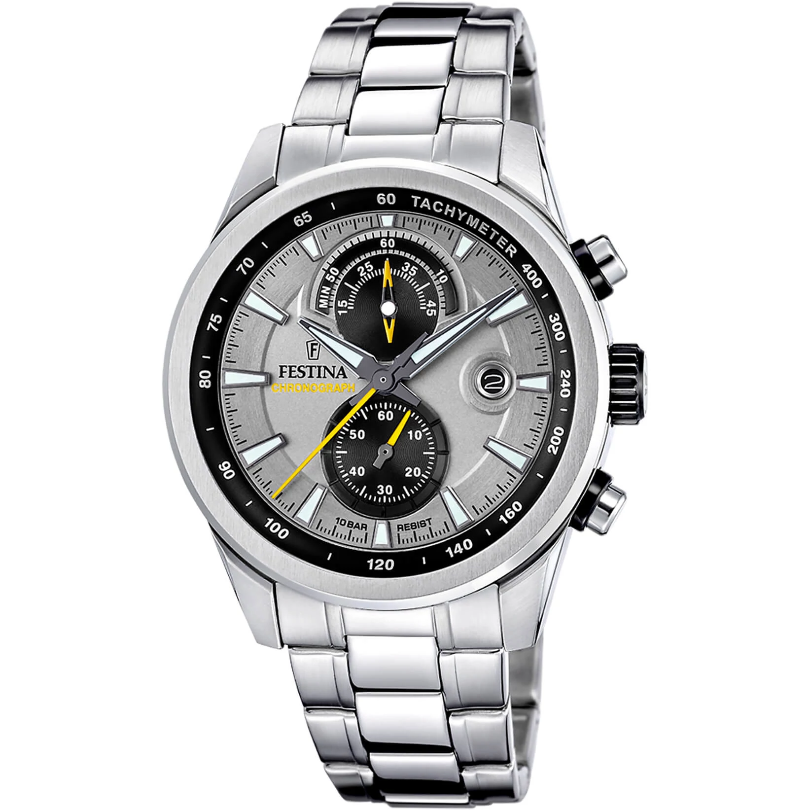 FESTINA - F20694/4 férfi óra szürke számlappal acél  csattal